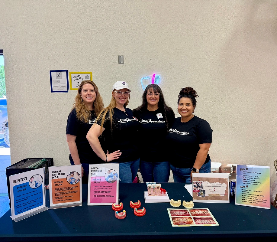 Smile Xpressions Dentistry team at a community career day event